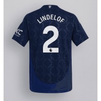 Camiseta Manchester United Victor Lindelof #2 Segunda Equipación Replica 2024-25 mangas cortas